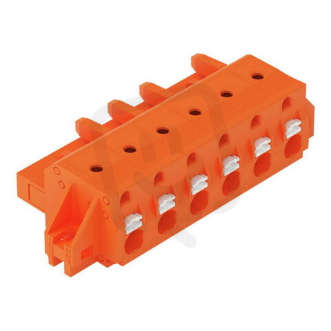Pružinová svorka CAGE CLAMP oranžová 2,5mm2 6pól. oranžová WAGO 2231-706/031-000