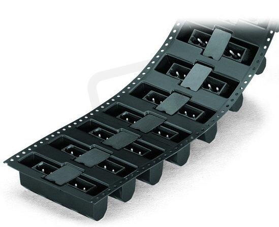 Konektor s pájecími piny THR, pájecí kontakt 1,2x1,2 mm, rovné, černá 2pól.