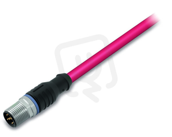 Kabel sercos Zástrčka M12D  přímá 4pól. červená WAGO 756-1601/060-100