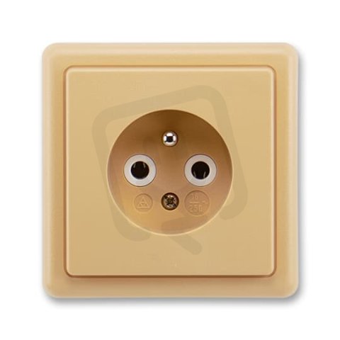 Zásuvka jednonásobná, chráněná 5517-2389 D2 béžová Classic ABB