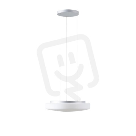 Závěsné LED svítidlo se skleněným stínidlem EDNA LE5 24W IP40 DALI 4K stříbro