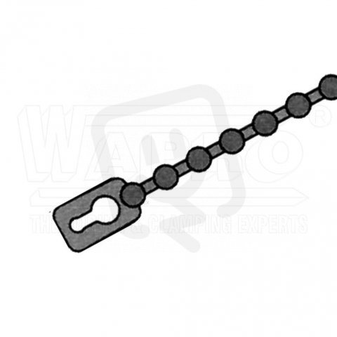 wpr1936 kuličkové vázací pásky BALL STRAP, 103 mm, nylon 66, přírodní WT-BS-100