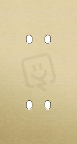 2násobný čelní panel, svislý, NIKO Toggle alu GOLD BRUSHED 227-57852
