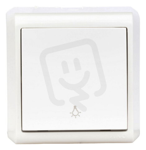 Nástěnný ovladač (tlačítko) 0/1, šroubové svorky, IP20, bílý SCHRACK EV310003--