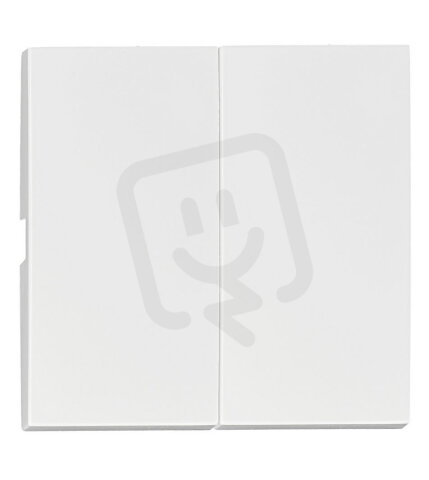 Kryt spínačů a ovladačů dvojitý, bílý SCHRACK EV102202--