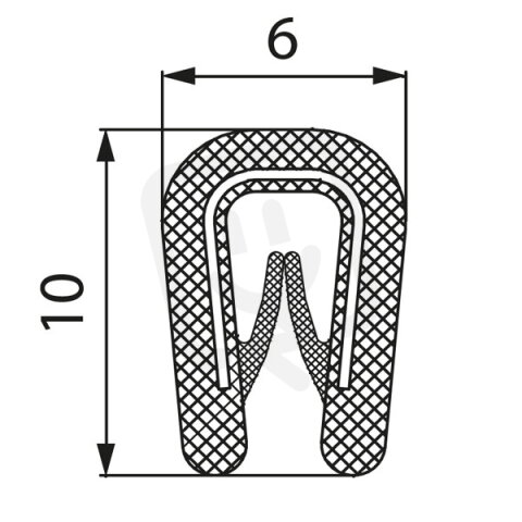 Chránič hran MCA 1,0-2,0mm RAL 9005 černý, svitek 10m MOREK MCA002BB12