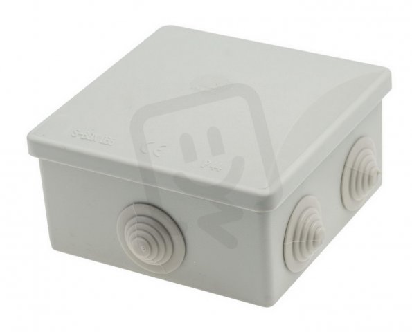 Malpro S-BOx036O Krabice klik,80x80x40mm,6průchodek kruhových,IP44 šedá