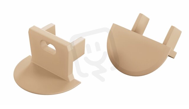 Koncovka profilu EC-PROFIL AXIN LIGHT IVORY WITH HOLE GREENLUX GXLP1506