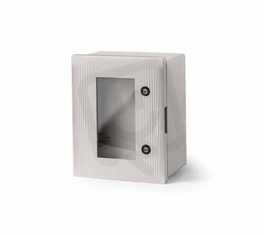 Skříň 49134-T STONE IP55, 400x300x200mm, průhledné dveře, bez montážní desky
