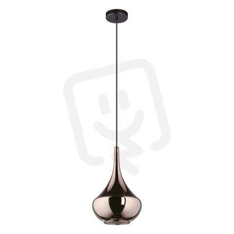 Závěsné svítidlo ALMOSTER 1x E27 28W černá/měď EGLO 390438