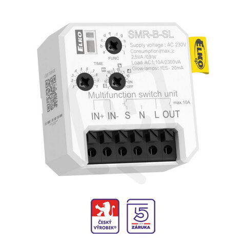 Multifunkční časové relé - bezšroubové svorky SMR-B-SL/230V 8595188189286