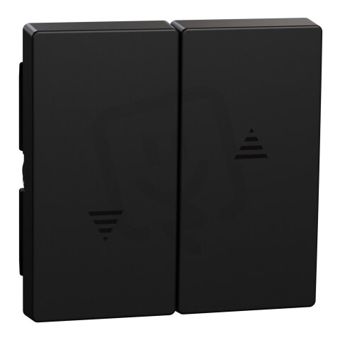 Klapka, Merten System M, pro žaluziový ovladač, černá matná, Oceánský plast