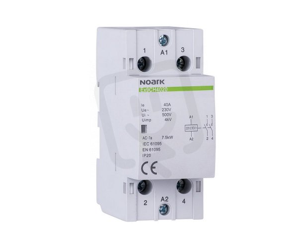 Instalační stykač NOARK 102417 EX9CH40 40 A ovl. 24 V 1NC+1NO kontakty