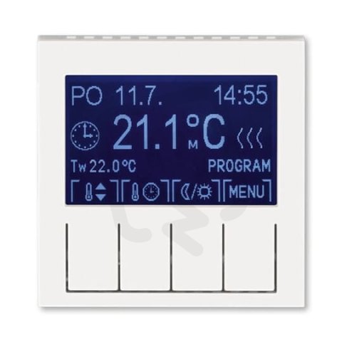 Termostat pokojový programovatel 3292H-A10301 68 perleťová/ledová bílá Levit ABB