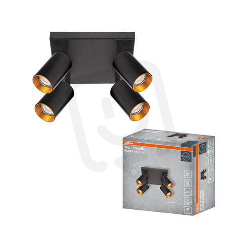 LED SPOT ETERNAL BLACK 4XGU10 PLATE OSRAM 4099854588198