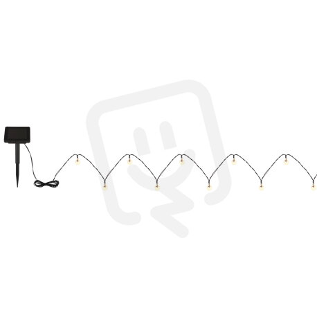 Solární světelný řetěz SOLAR 20x LED 0,06W 1,2V, 2700K GLOBO 36802-20