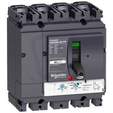 Schneider LV438201 NSX200 TM DC PV 4P - jistič 200A, 1000VDC pro fotovoltaiku