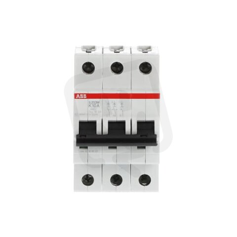 S203M-K10 3 fázový jistič 10 A char. K 10kA ABB 2CDS273001R0427