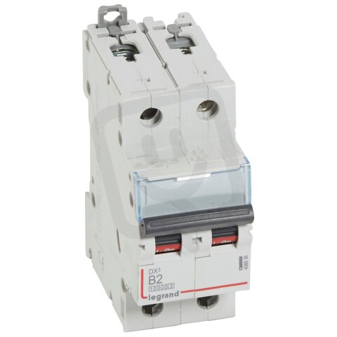 DX3 JISTIČ, 2 PÓLOVÝ, CHAR. B,2A 10000A/16KA LEGRAND 408936