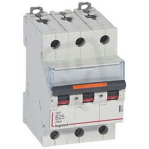 DX3 JISTIČ, 3 PÓLOVÝ, CHAR. B,25A 25KA LEGRAND 409731