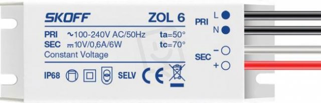 Skoff ZL-006-C-1-1 LED napaječ 10V/6W ZOL 6