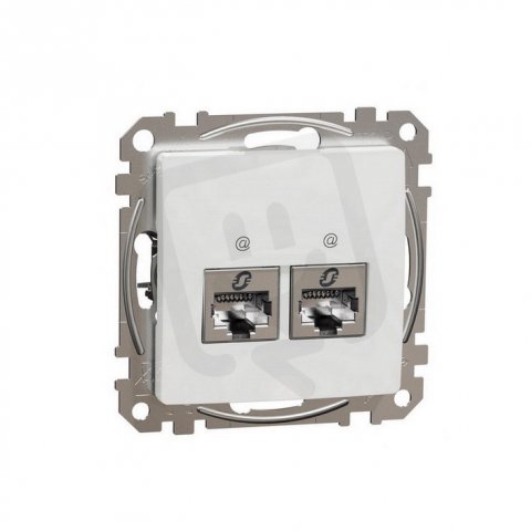 Sedna D/E Datová zásuvka 2xRJ45 kat. 6A STP, Bílá SCHNEIDER SDD111467S