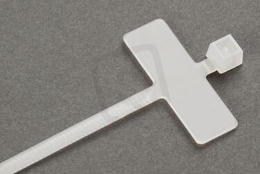 Vázací pásky s popisovacím štítkem 100x2,5mm (25x8mm) bílá (100ks) 1791700