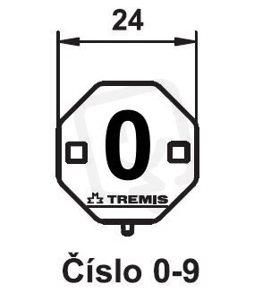Štítek označení č.0 (plast) TREMIS VS045