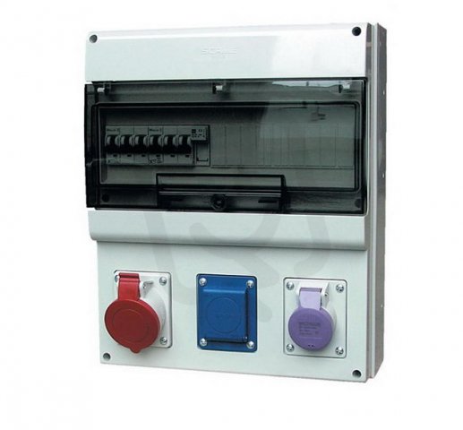 Zásuvková rozvodnice SELV D431 1x230V, 1x16A/4p, 1x24V SCAME D431.101001-2/4