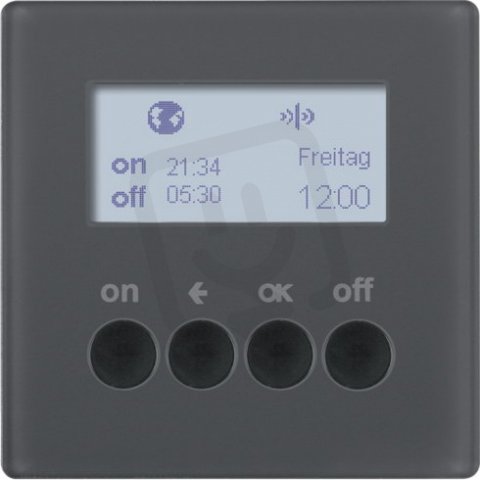 KNX RF časový spínač, quicklink, Q.x, antracit sametová BERKER 85745226