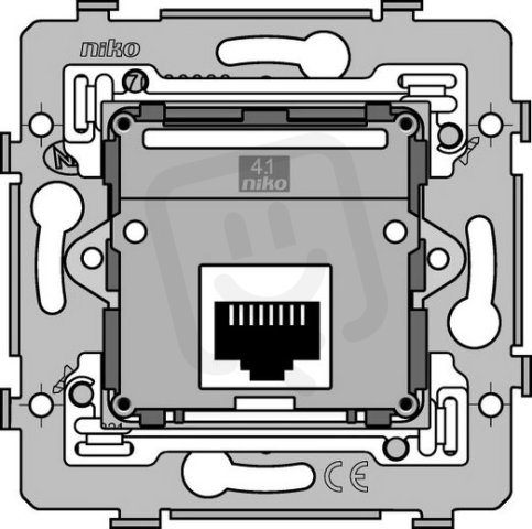 Spodek zásuvky 1xRJ45 UTP (nestíněné) CAT6 bez rozp. NEW NIKO 170-75261