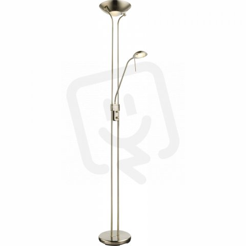 Stojací lampa LEONAS matná mosaz LED 16W 1440lm 3000K/LED4,5W 3600K 3600lm 59040