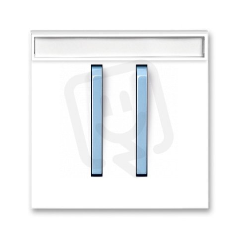 Kryt vypínače 2 páčky s popis polem 3559M-A00615 41 bílá/ledová modrá Neo ABB