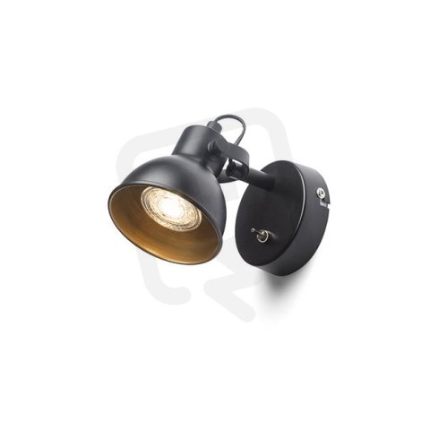 ROSITA I nástěnná černá/zlatá 230V LED GU10 9W RENDL R12508