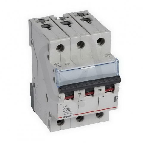 TX3 JISTIČ, 3 PÓLOVÝ, CHAR. C, 20A 10000A LEGRAND 404223