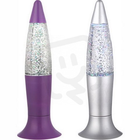 Stolní lampa stříbrná/fialová LED 0,05W 3V, červená,modrá, zelená GLOBO 28080-12