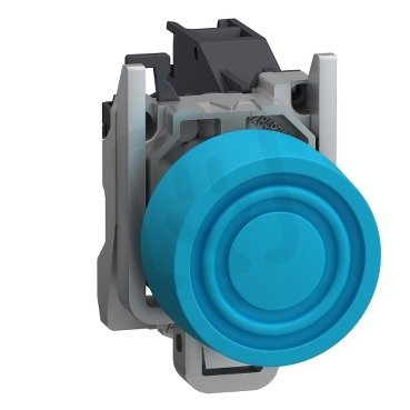 Ovládač stiskací s ochrannou krytkou, Modrý SCHNEIDER XB4BPS61GEX