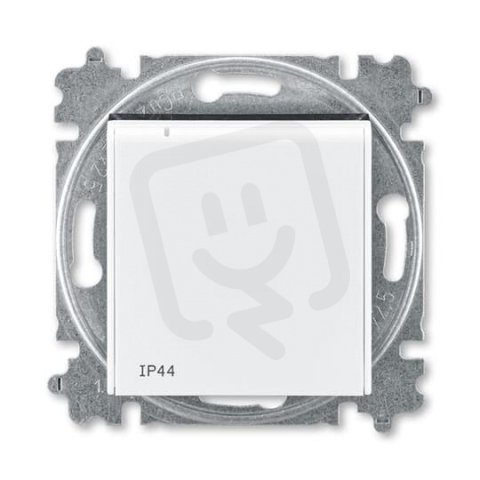 ABB LEVIT Zásuvka s kolíkem clonky víčko IP44 bílá/kouřová černá 5519H-A02997 62