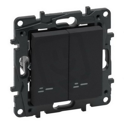 NILOÉ STEP SPÍNAČ Č.5 PODSVĚTLENÝ OCEL LEGRAND 863415