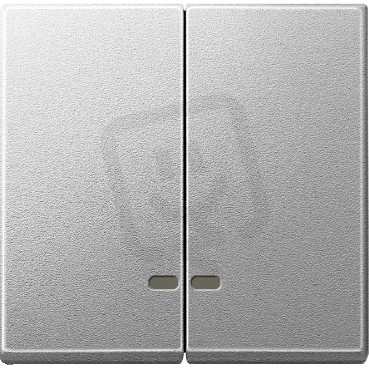 Merten Kryt spínače dvojitý s průzory System M Aluminium SCHNEIDER MTN3420-0460