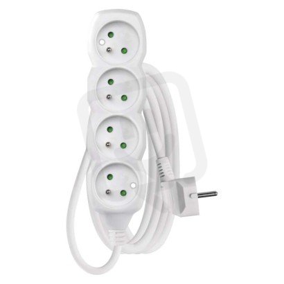 Prodlužovací kabel 3 m 4 zásuvky bílý PVC 1,5mm2 EMOS P0413R