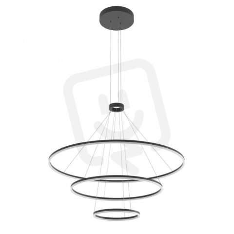 Závěsné svítidlo ORBIT SU LED 186W D1500+1000+600 4000K SAND BLACK-TRIAC