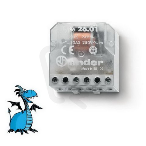 Impulsně ovládaný spínač, 1Z/10A, 24V AC FINDER 26.01.8.024.0000