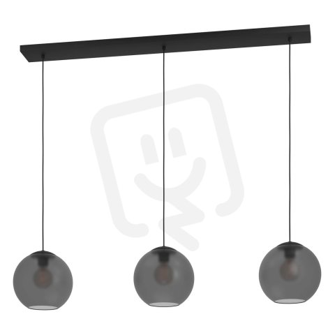 Závěsné svítidlo ARANGONA 3xE27 L-1255 černá/šedá 120W IP20 EGLO 390214