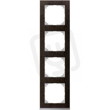 Merten Rámeček čtyřnásobný M-Pure Decor, Wenge/Aluminium SCHNEIDER MTN4040-3671
