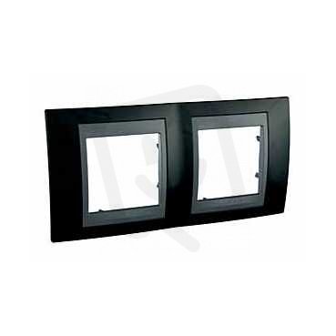 Unica Top Krycí rámeček dvojnásobný Rhodium Black/Grafit SCHNEIDER MGU66.004.293
