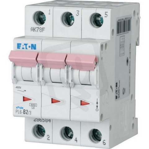 Jistič PL6-D16/3 char D, 3-pólový, 6kA, 16A EATON 286613