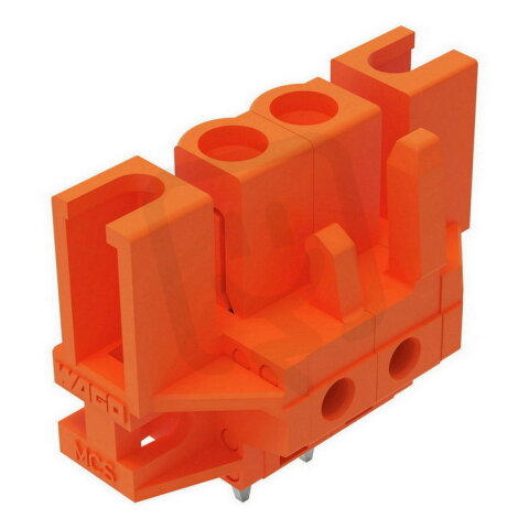 Pružinová svorkovnice THT rovná 5,08 mm oranžová 2pól. WAGO 232-162/047-000