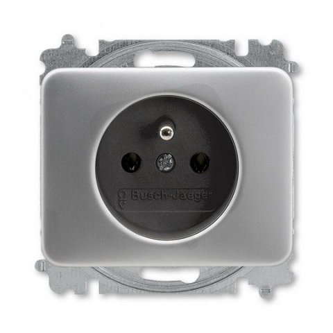 ABB ALPHA EXCLUSIVE Zásuvka s ochr. kolíkem bez clonek titanová 5519B-A02347266