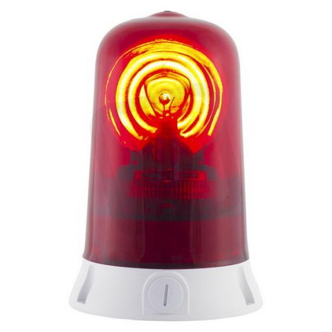 Maják rotační ROTALLARM S 240 V, AC, IP65, červená, světle šedá SIRENA 63051